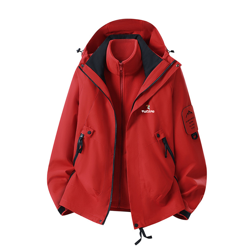 啄木鸟三合一冲锋衣外套女登山服