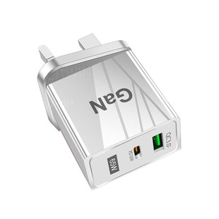 200w pd65W双C口usb澳规八字三脚多口usbc充电器插头type-c充电头55W适用苹果小米iphone华为typec快充插座排