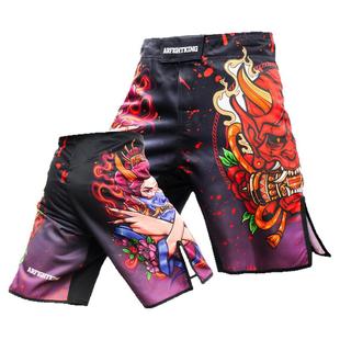 mma速干短裤男俱乐部定制ufc健身比赛柔术泰拳击搏击格斗运动训练