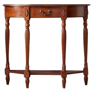 玄关美式实木玄关薄柜走廊靠墙装饰边桌入户门厅玄关桌超窄玄关台