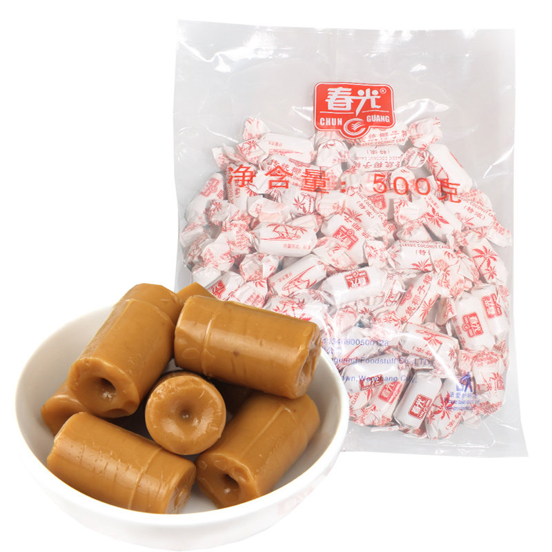 春光传统椰子糖500g特浓味 传统糖果