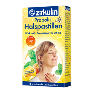 【自营】【15粒/盒】Zirkulin哲库林无糖蜂胶润喉糖护嗓喉咙不适