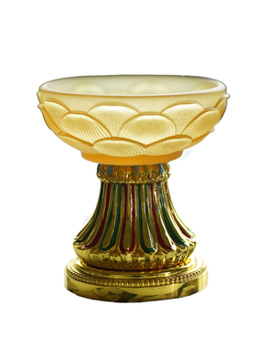 珍悦琉璃圆满酥油灯烛台摆件