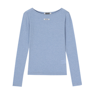 CRANK 25秋船领简约上衣半透明长袖T恤 5号店韩国设计师品牌代购