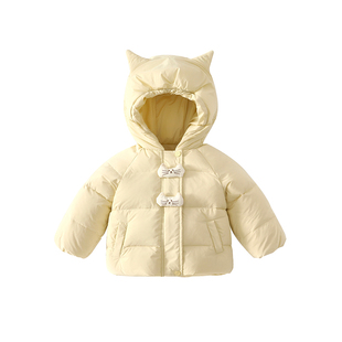 班喜迪女童羽绒服冬装2026冬季儿童上衣婴儿宝宝外套保暖童装户外
