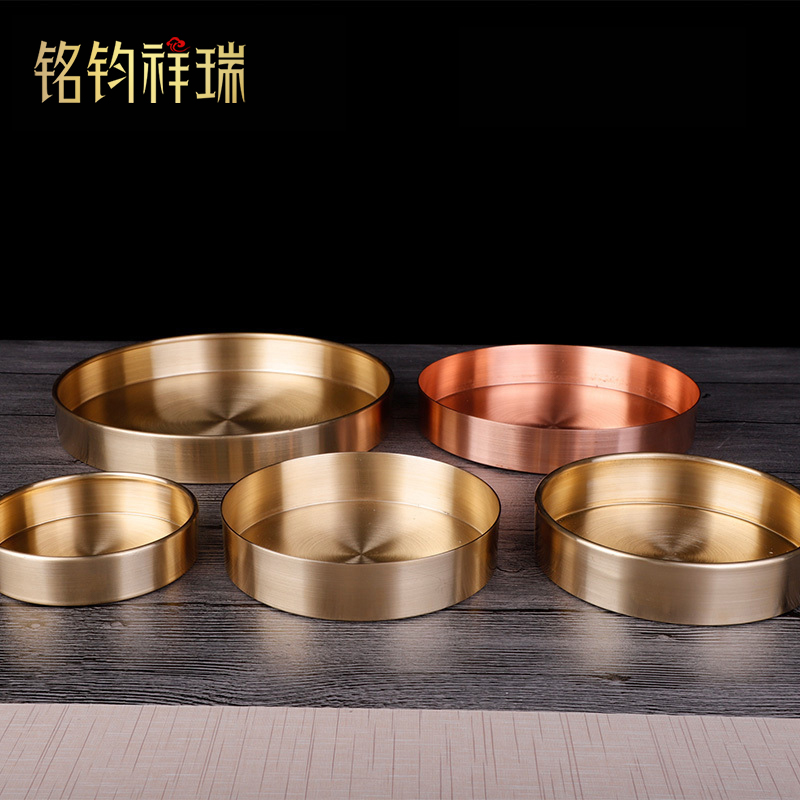 铜大尺寸供修曼扎修盘/黄铜红铜/收纳盘果盘果盆果篮/家居藏式