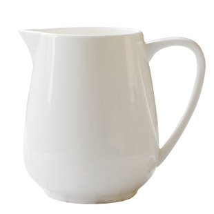 奶缸骨质瓷咖啡奶罐奶杯引流杯餐厅商用轻奢浇汁纯白骨瓷奶盅大号