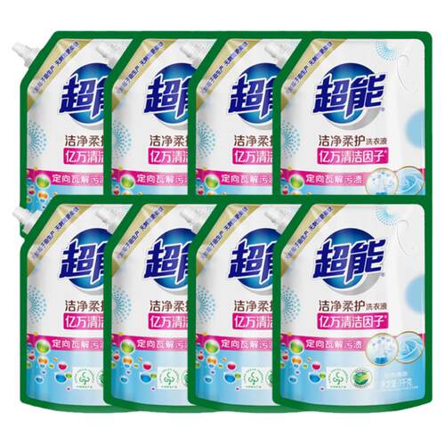 超能洗衣液洁净柔护16斤自然清香家用洁净温和易漂官方旗舰店正品