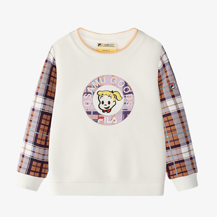 FILA KIDSx原田治联名系列斐乐儿童加绒卫衣冬新款女小童休闲上衣