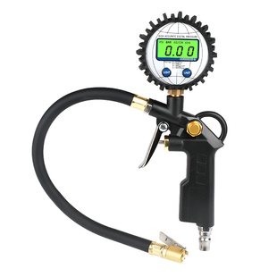 汽车用轮胎气压计铜快接4S汽修店高精度数显胎压表检测加打充气枪
