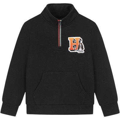 暇步士童装男童休闲一体绒卫衣