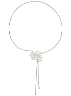 PEARLONA原创透明树脂领结项链