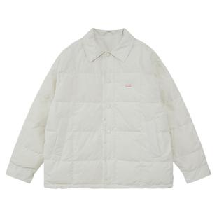 物理少年「正负影片」90白鸭绒双色衬衫式小翻领设计羽绒服