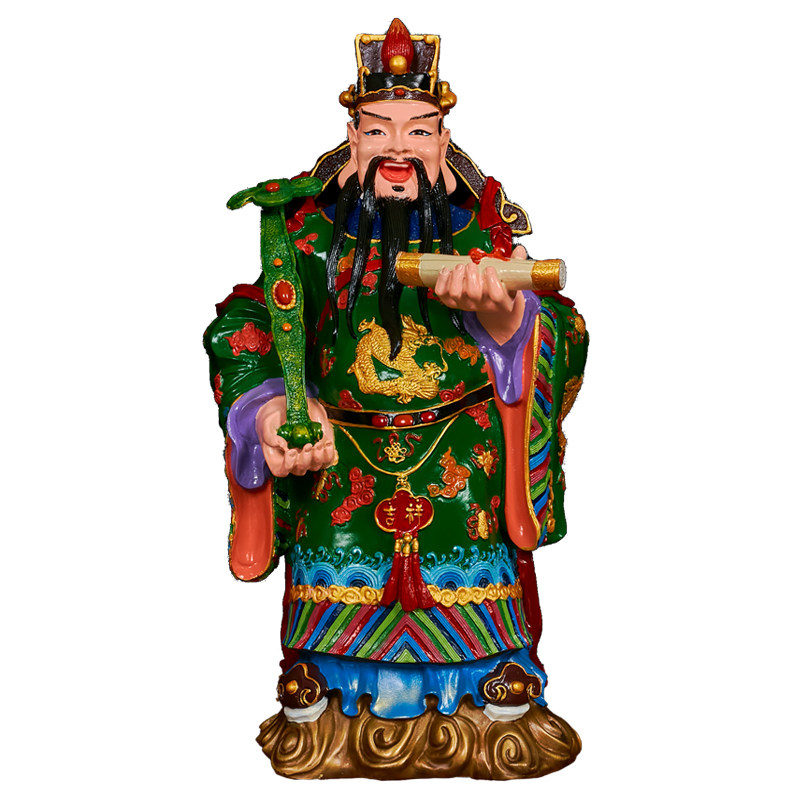 彩绘黄铜福禄寿三星摆件
