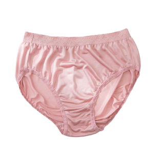 全桑蚕丝真丝针织女大码夏季高腰三角裤孕妇真丝内裤肥短裤3色