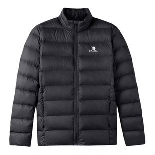 骆驼轻薄羽绒服女冬季运动排骨羽绒休闲立领保暖鸭绒内胆外套男