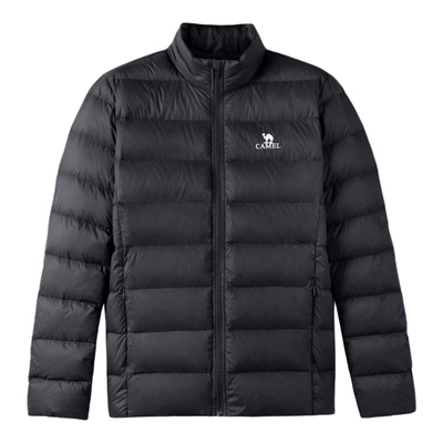 骆驼轻薄羽绒服女冬季运动排骨羽绒休闲立领保暖鸭绒内胆外套男