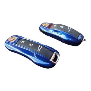 适用保时捷配件龙胆蓝钥匙壳新款卡宴macan911帕拉梅拉718Taycan