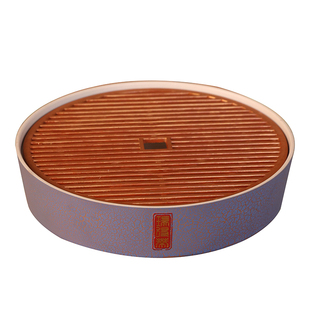 2025新款便携式圆形电木茶盘家用户外会客泡茶台防烫储水小茶盘