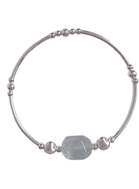 原创清新绿水晶转运珠纯银不掉色