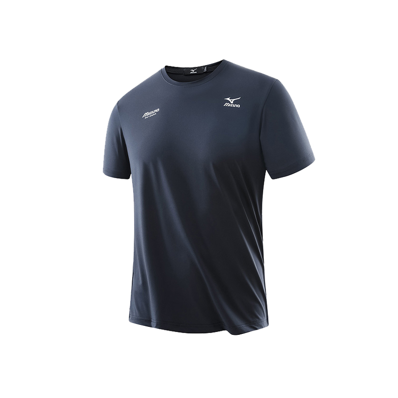 Mizuno/美津浓夏季冰丝短袖T恤男透气速干健身户外五分裤运动套装