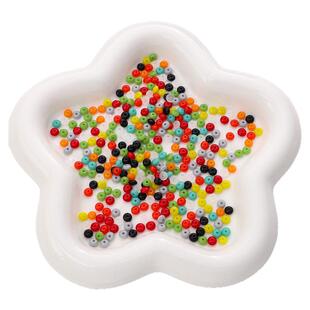 本色玻璃飞碟散珠DIY手工制作串珠发簪项链手链耳环饰品配件材料