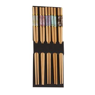 健康楠竹 筷子家用5-10双装成人长防霉一人一筷防滑 家人竹木筷子