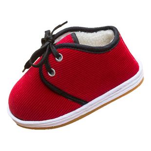 宝宝手工棉鞋01-3-5岁冬加绒加厚保暖防滑男女婴儿软底千层底布鞋