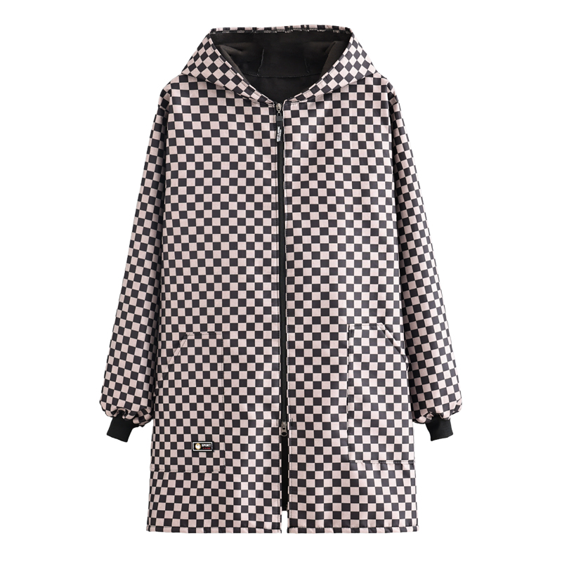 加绒保暖长袖罩衣工作服工地干活上班围裙冬季加厚女家用定制防水