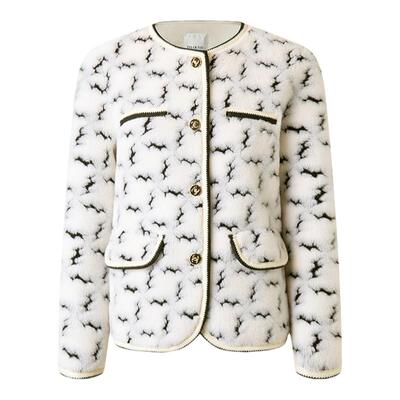 EVAOUXIU羊剪绒外套女