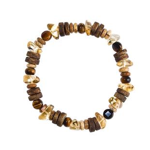 三坛星石【无极】机遇/力量/财富虎眼石黄水晶奇楠沉香情侣手串链