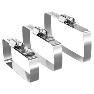 304不锈钢方形卡箍桥架抱箍光伏电缆喉箍线槽管夹箍方管固定卡扣