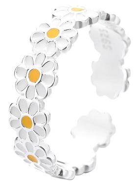 925银甜美气质雏菊甜美时尚清新