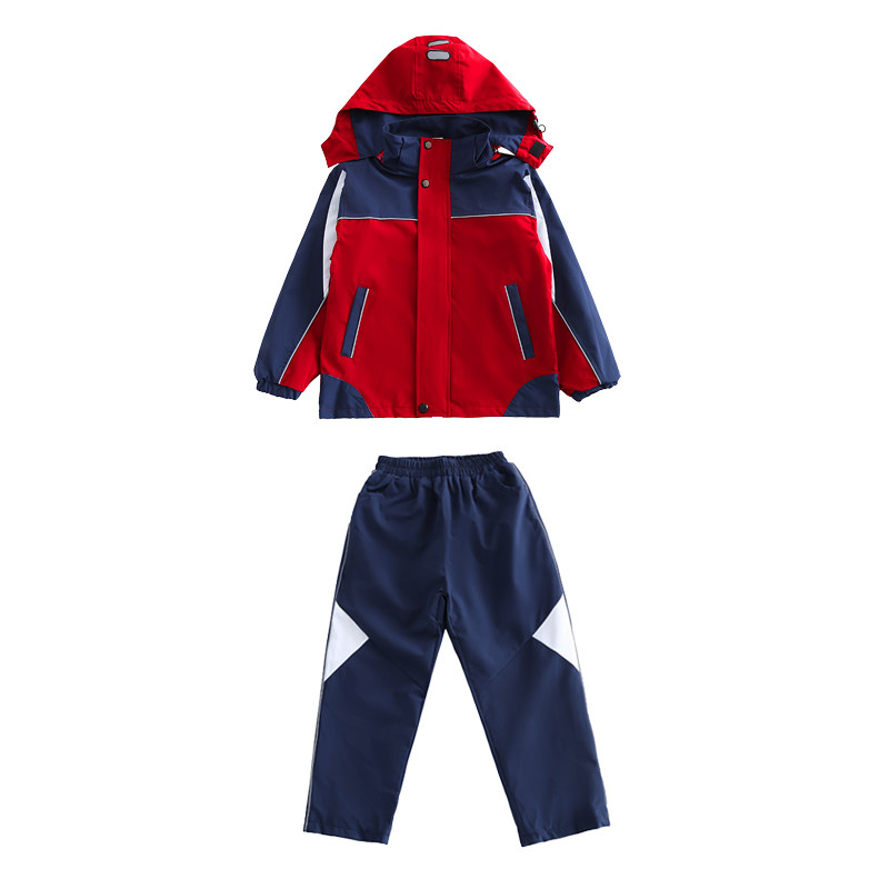 小学生校服冲锋衣三件套儿童班服春秋装幼儿园园服冬季加厚运动服