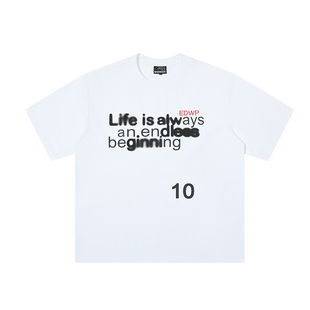 【Endweep官方店】模糊字母短袖T恤夏季标语宽松潮牌百搭情侣上衣