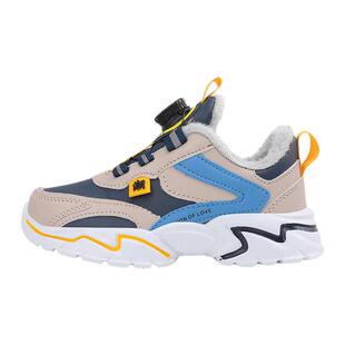 ABCKings男童断码甩卖秋冬二棉加绒皮面防水儿童防滑保暖运动棉鞋