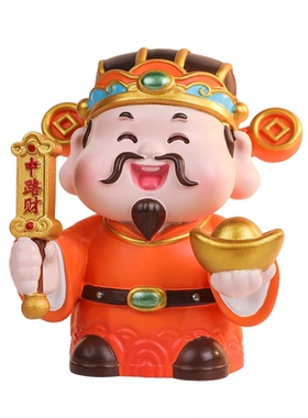 福喜暴富五路财神摆件树脂工艺品