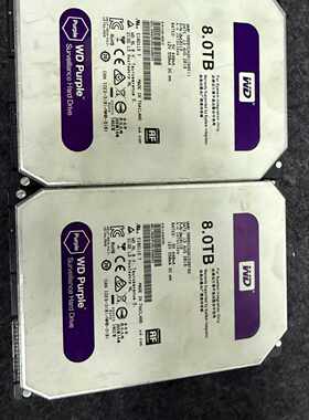 出两个西数8TB紫盘，型号WD80PURX-64WS3Y0，