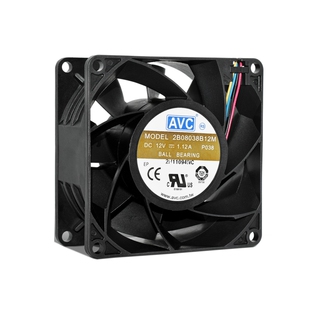 AVC 2B08038B12M 8038 12V 1.12A大风量机箱服务器双滚珠PWM风扇