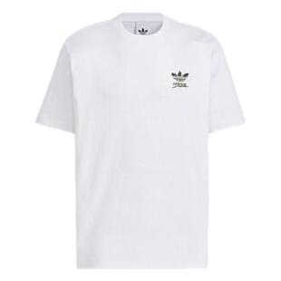复古舒适宽松运动纯棉上衣短袖T恤男装夏季adidas阿迪达斯三叶草