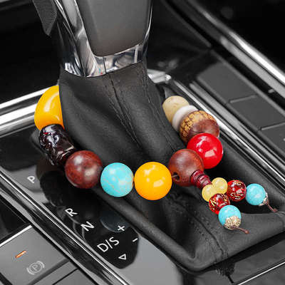 汽车档位珠保平安摆件挡车装饰自动挡佛珠杆内档位车挂件挂手动挡