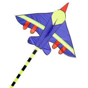 23年新款飞机风筝微风易飞儿童专用小号卡通长尾战机大型成人风争