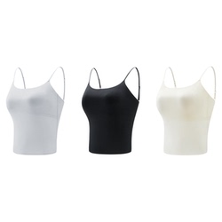 美利奴羊毛吊带背心女带杯垫内搭