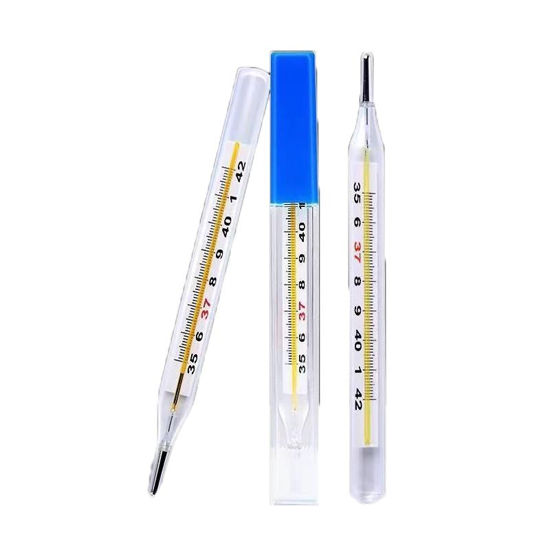 医用大刻度水银体温计家用大号玻璃温度计婴儿童精准测人体温GX1