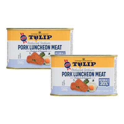 郁金香进口减盐午餐肉罐头198g