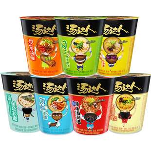 统一汤达人方便面日式豚骨拉面酸辣桶装整箱泡面速食官方旗舰店
