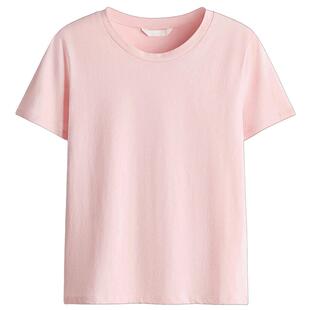 HM女装T恤2026春季新款短袖圆领浅春系棉质T恤短袖上衣1270848