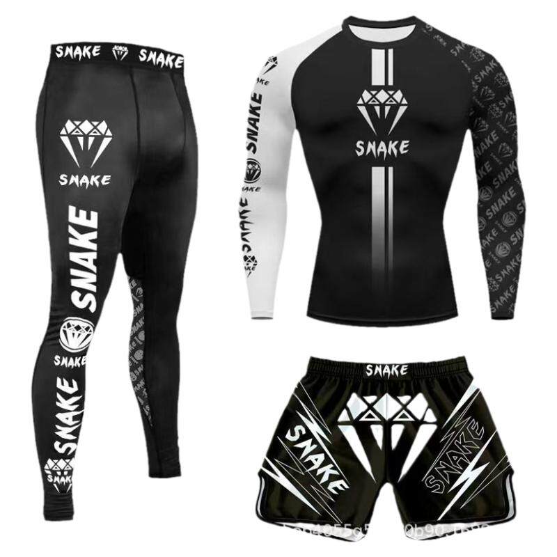 专业定制速干搏击拳击三件套