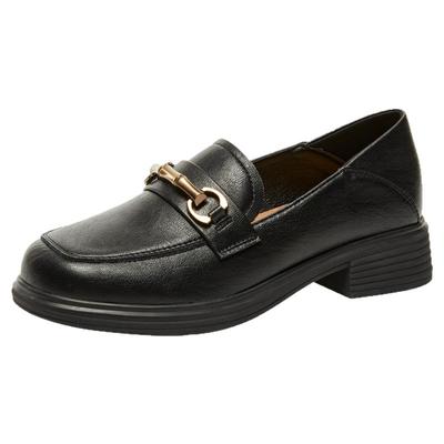 大东官方英伦乐福鞋女款2025新款秋冬黑色单鞋通勤女鞋jk鞋小皮鞋