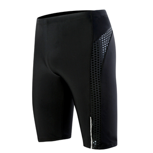 加大码防尴尬高腰泳裤加肥男士肥佬双层五分长腿胖子泡温泉中老年